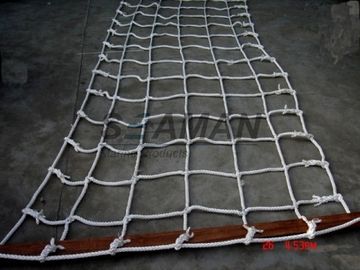 Marine Scrambling Ladder Net thuyền an toàn Với rải gỗ PE / Nylon